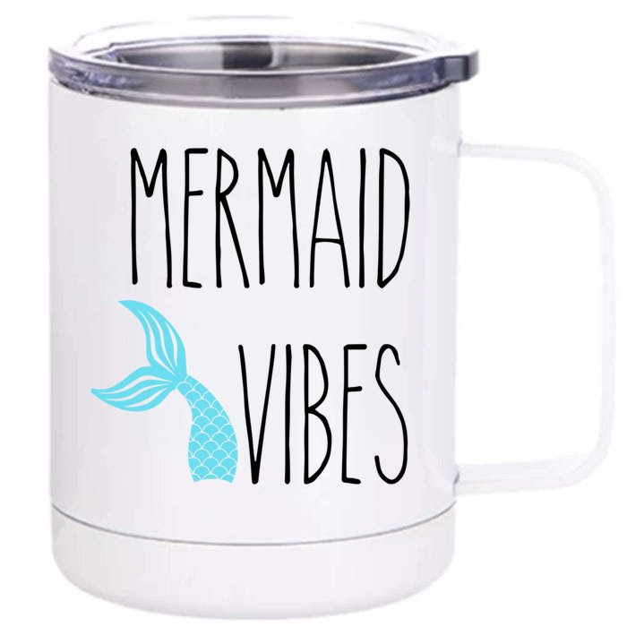 Rae Inspired Dunn Mug Mermaid Vibes Ocean Beach Summer Vacay Gift Front & Back 12oz Stainless Steel Tumbler Cup