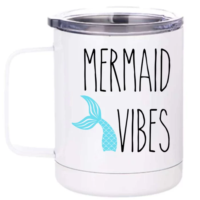 Rae Inspired Dunn Mug Mermaid Vibes Ocean Beach Summer Vacay Gift Front & Back 12oz Stainless Steel Tumbler Cup