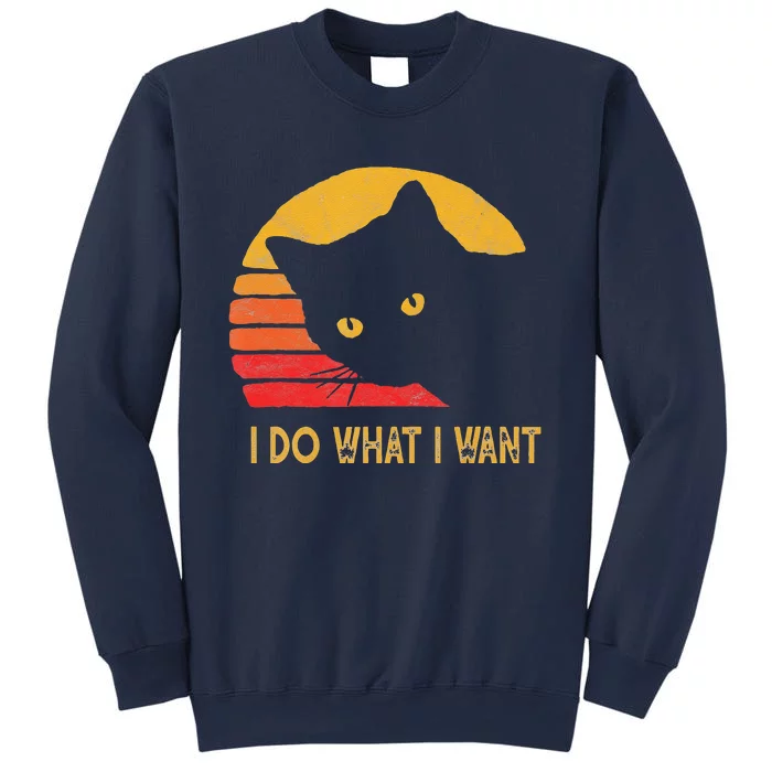 Retro I Do What I Want With My Cat Funny Gift Sweatshirt