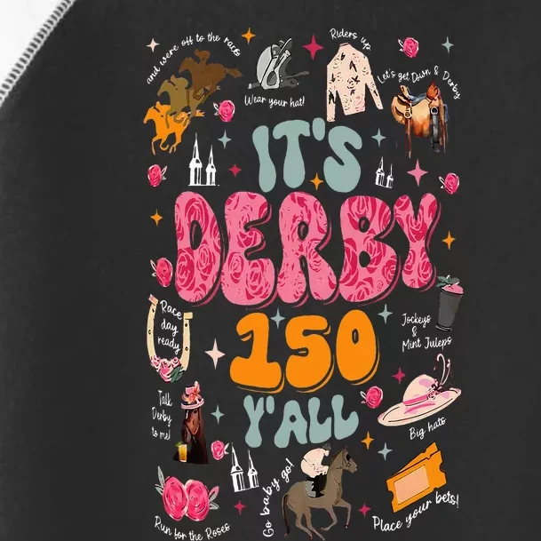 Retro Its Derby 150 Yall 150th Horse Racing Ky Derby Day Toddler Fine Jersey T-Shirt