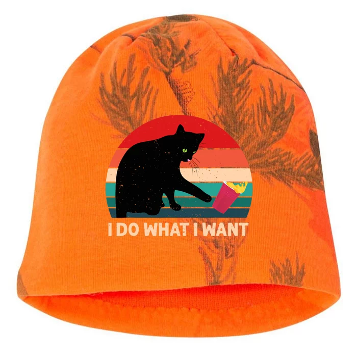 Retro i do what i want Vintage cat Kati - Camo Knit Beanie