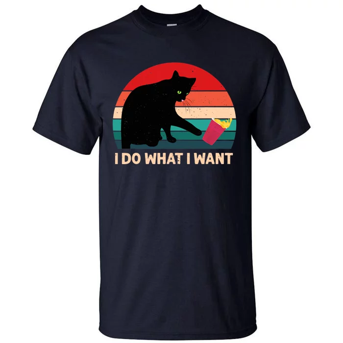 Retro i do what i want Vintage cat Tall T-Shirt