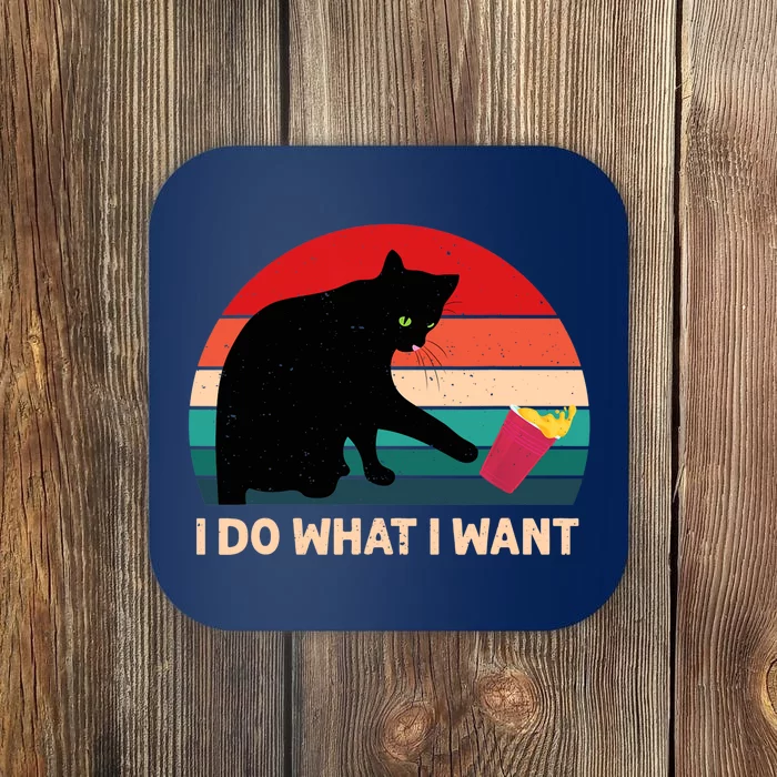 Retro i do what i want Vintage cat Coaster