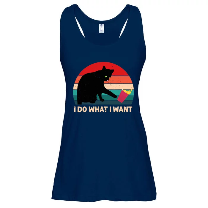 Retro i do what i want Vintage cat Ladies Essential Flowy Tank