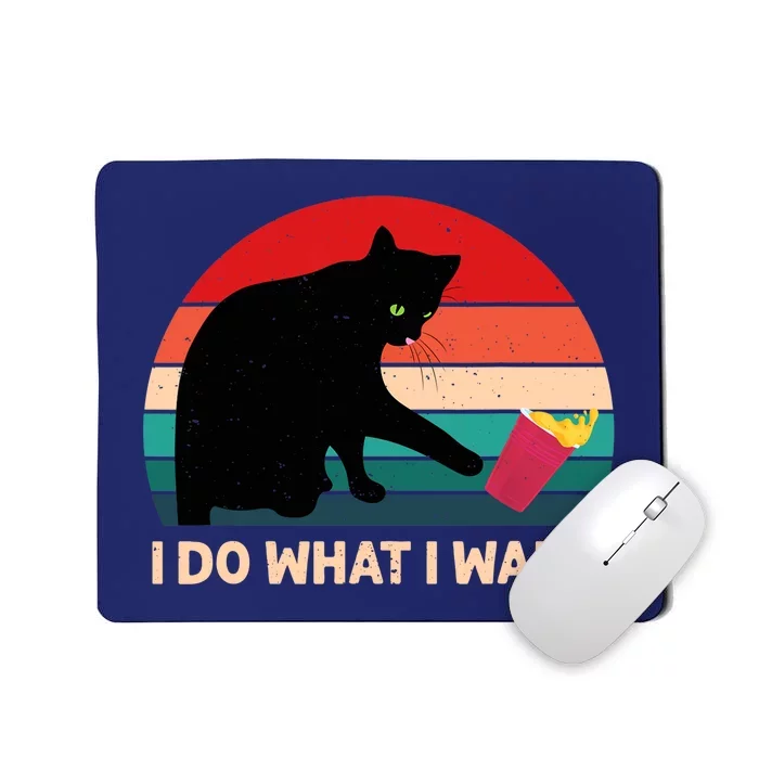 Retro i do what i want Vintage cat Mousepad