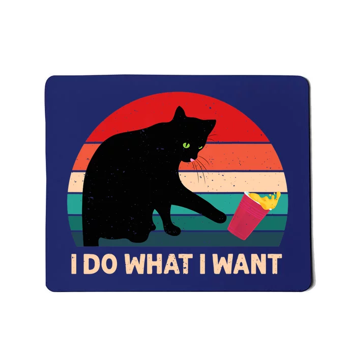 Retro i do what i want Vintage cat Mousepad