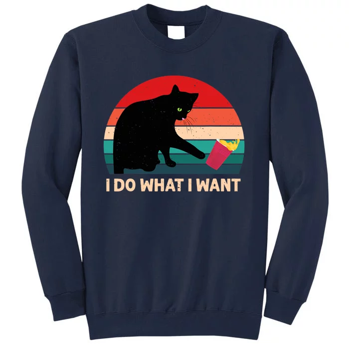 Retro i do what i want Vintage cat Tall Sweatshirt