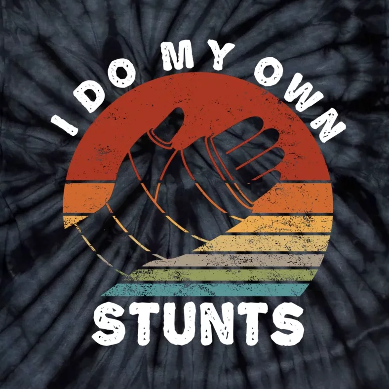 Retro I Do My Own Stunts Broken Arm Funny Injury Hand Gift Tie-Dye T-Shirt