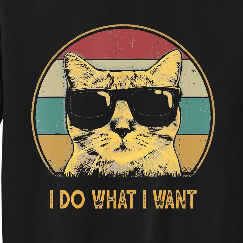 Retro I do what I want cat funny cat lover Sweatshirt