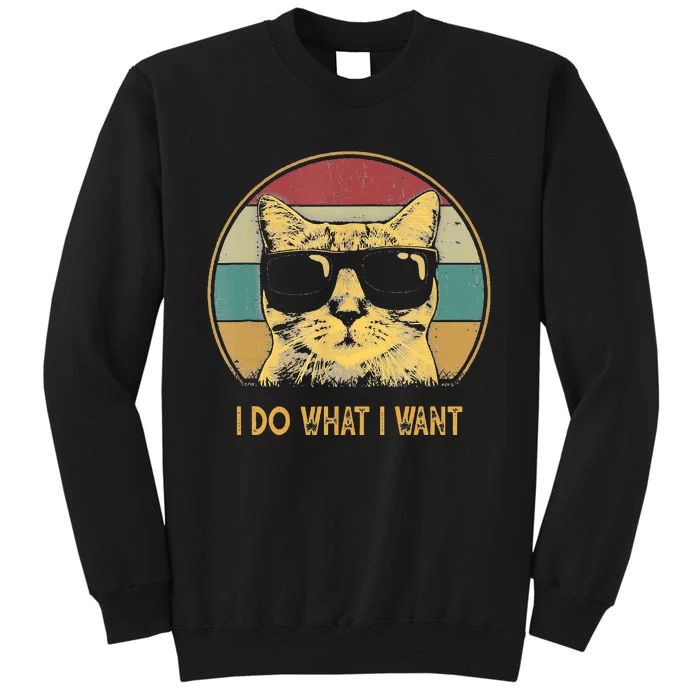 Retro I do what I want cat funny cat lover Sweatshirt