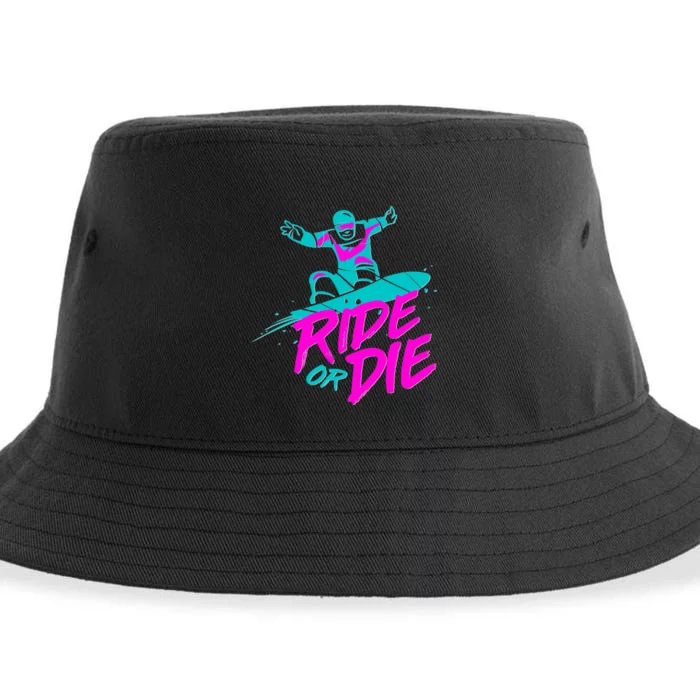 Ride Or Die Snow Boarding Sustainable Bucket Hat