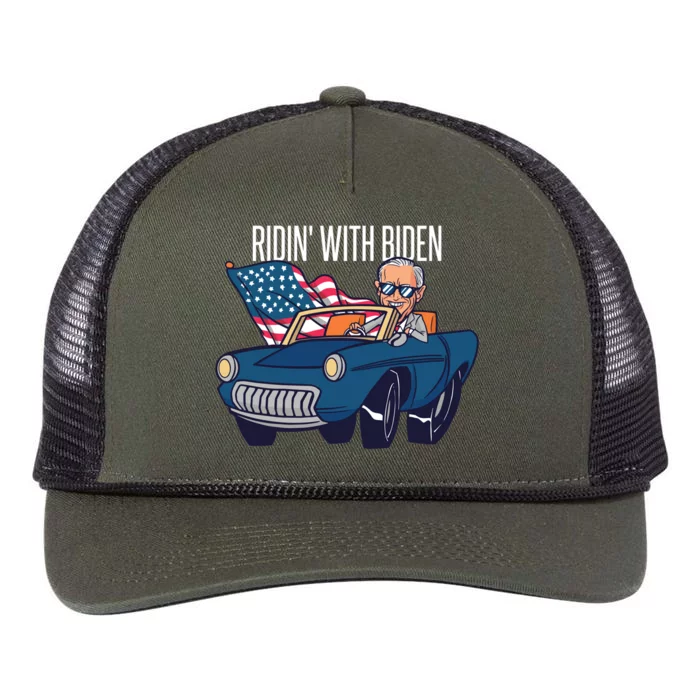 Riden With Biden Retro Rope Trucker Hat Cap