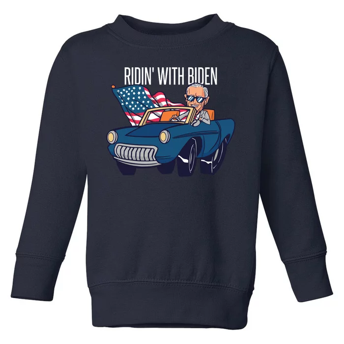 Riden With Biden Toddler Sweatshirt