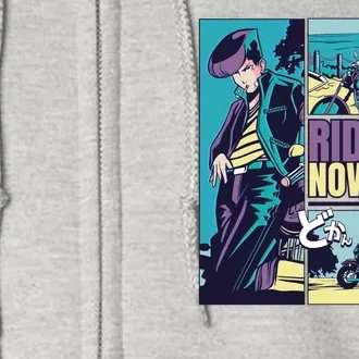 Riding Nowhere Anime Full Zip Hoodie