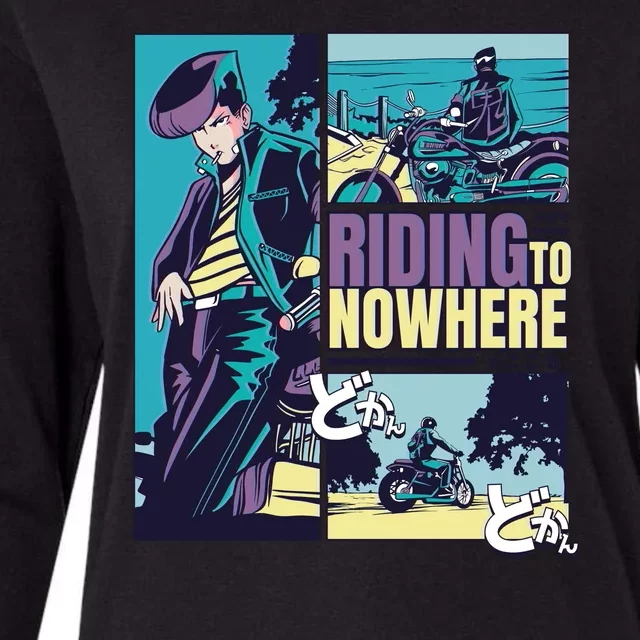 Riding Nowhere Anime Womens Cotton Relaxed Long Sleeve T-Shirt