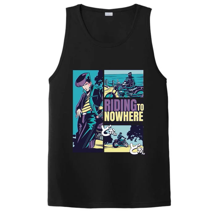 Riding Nowhere Anime Performance Tank