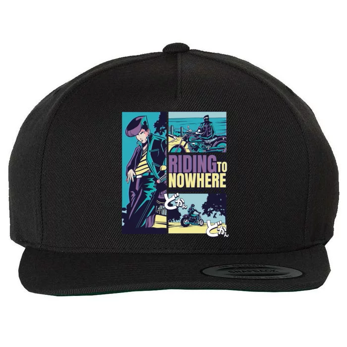 Riding Nowhere Anime Wool Snapback Cap