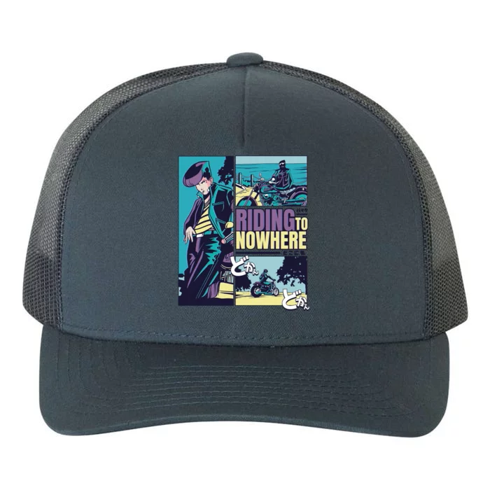 Riding Nowhere Anime Yupoong Adult 5-Panel Trucker Hat