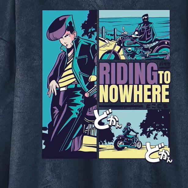 Riding Nowhere Anime Hooded Wearable Blanket