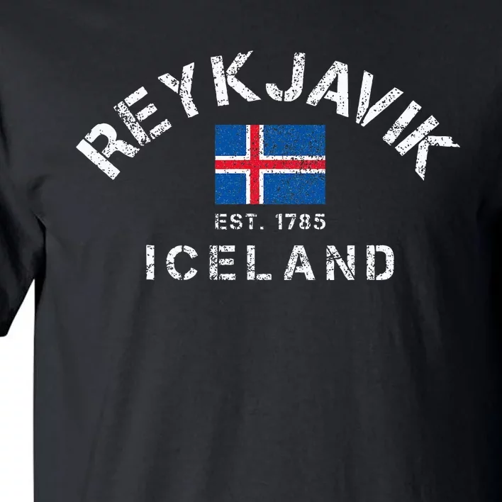 Reykjavik Iceland Est. 1785 Flag Souvenir Gift Tall T-Shirt