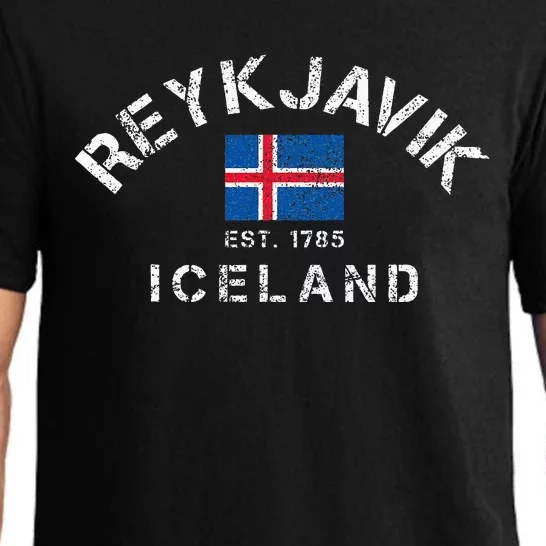 Reykjavik Iceland Est. 1785 Flag Souvenir Gift Pajama Set