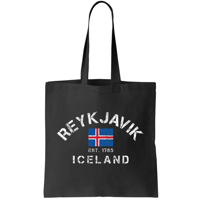 Reykjavik Iceland Est. 1785 Flag Souvenir Gift Tote Bag