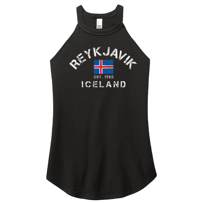 Reykjavik Iceland Est. 1785 Flag Souvenir Gift Women’s Perfect Tri Rocker Tank