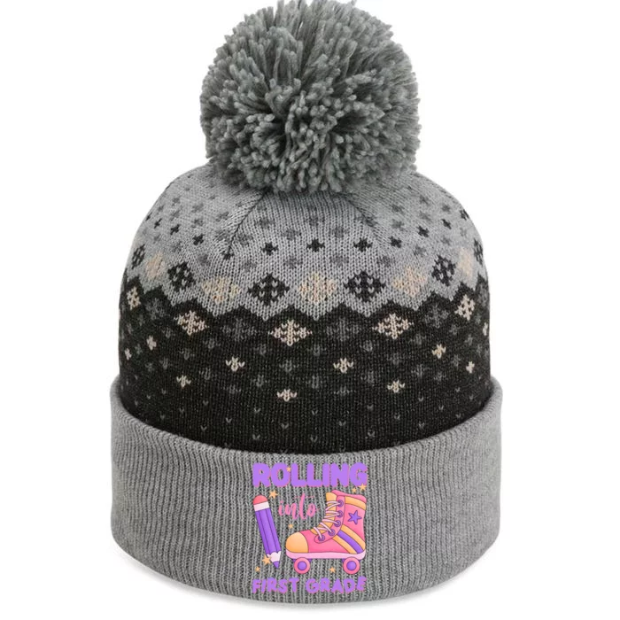 Rolling Into First Grade Cute The Baniff Cuffed Pom Beanie