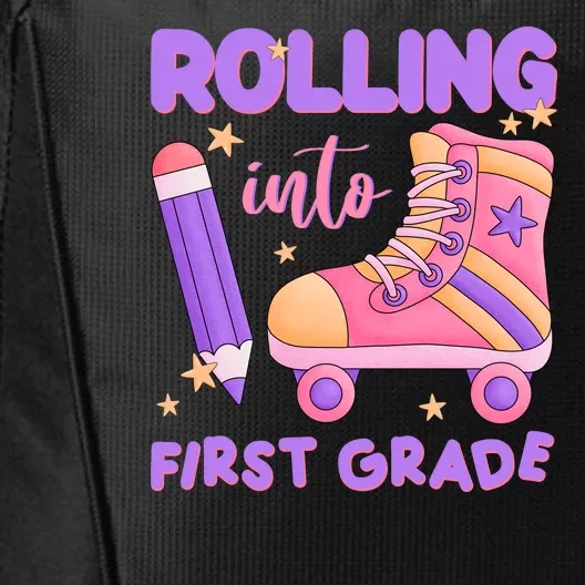 Rolling Into First Grade Cute City Backpack