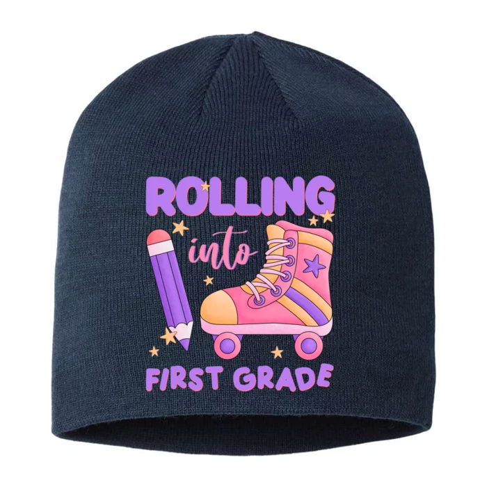 Rolling Into First Grade Cute 8 1/2in Sustainable Knit Beanie