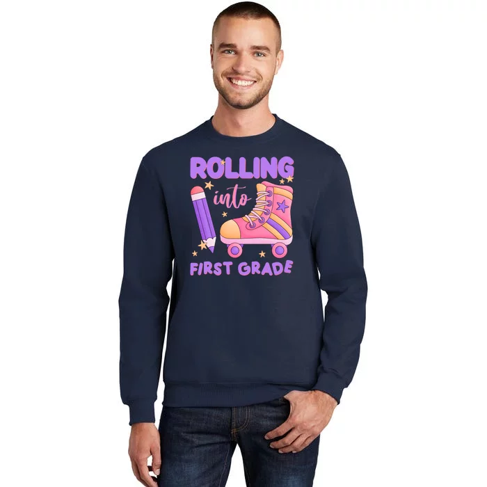 Rolling Into First Grade Cute Tall Sweatshirt