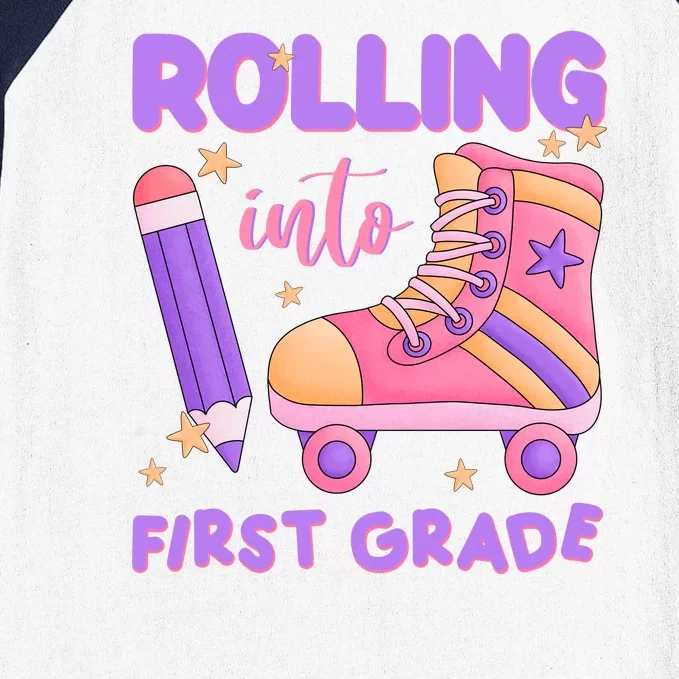 Rolling Into First Grade Cute Baseball Sleeve Shirt