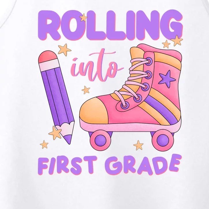 Rolling Into First Grade Cute Performance Tank