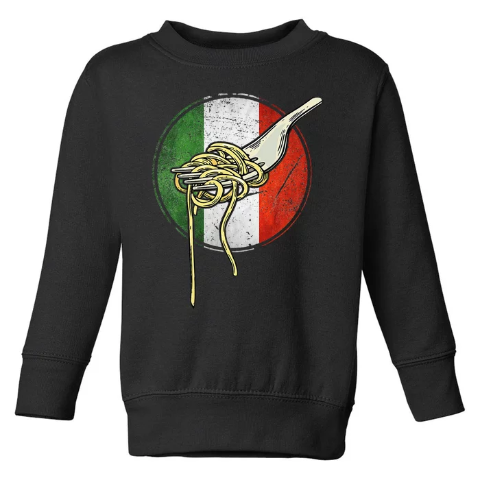 Retro Italian Flag Italy Spaghetti Italia Pasta Men Women Toddler Sweatshirt