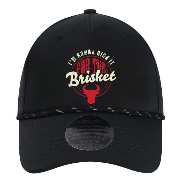 RISK IT FOR THE BRISKET Funny Meat Smoker Barbecue Chef BBQ Performance The Dyno Cap