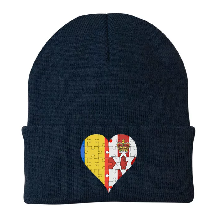 Roian Irish Flag Heart Gift Knit Cap Winter Beanie