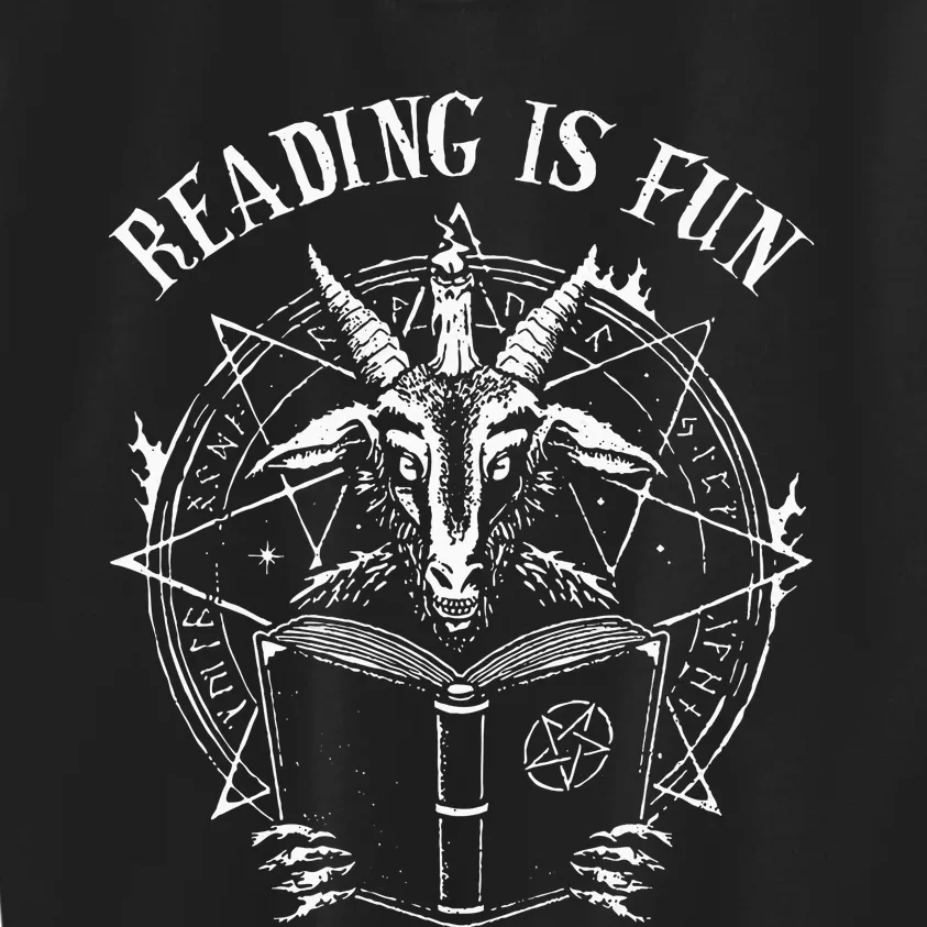 Reading Is Fun Baphomet Goat Kids Sweatshirt