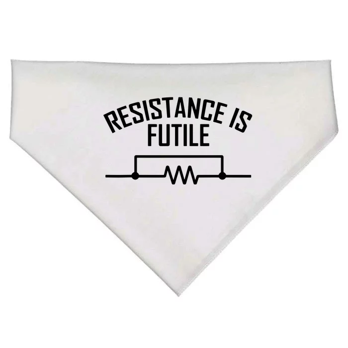 Resistance Is Futile Funny Electrical Engineering Nerd USA-Made Doggie Bandana