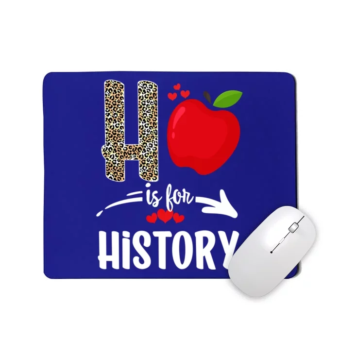 R Is For History Team Alphabet Leopard History Teacher Squad Gift Mousepad