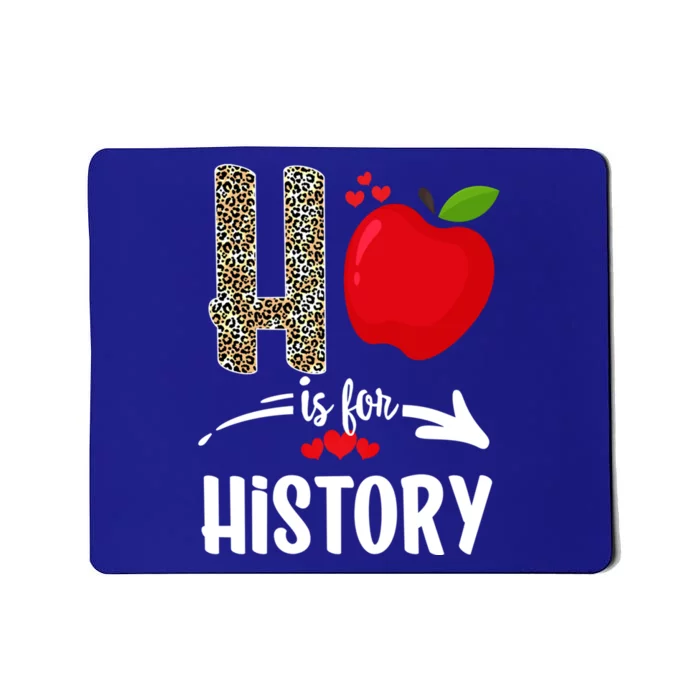 R Is For History Team Alphabet Leopard History Teacher Squad Gift Mousepad