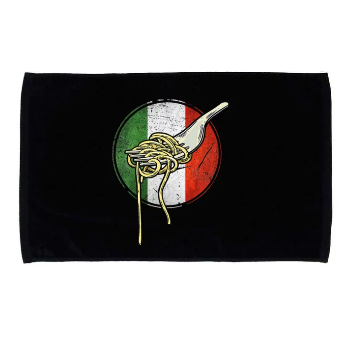 Retro Italian Flag Italy Spaghetti Italia Pasta Men Women Microfiber Hand Towel