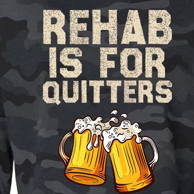 Rehab Is For Quitters Alcohol Rehabilitation Cropped Pullover Crew