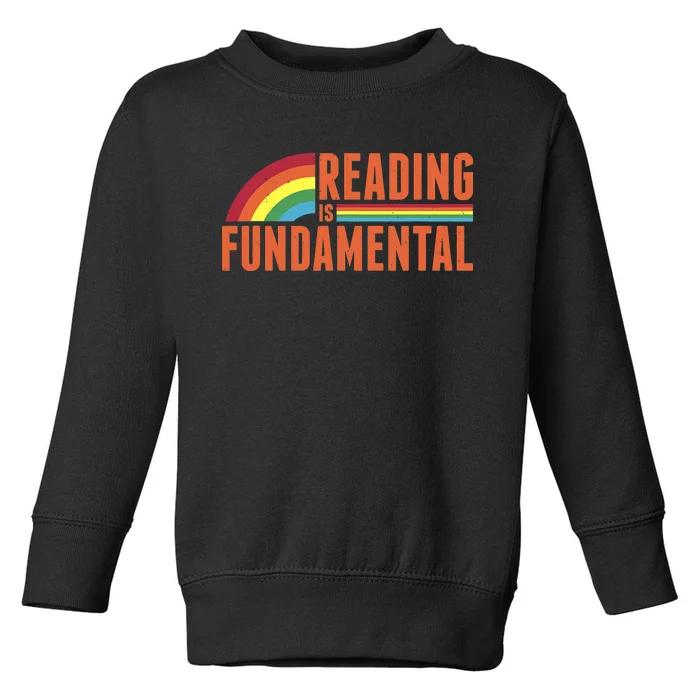 Reading Is Fundamental Retro Rainbow Book Worm Toddler Sweatshirt