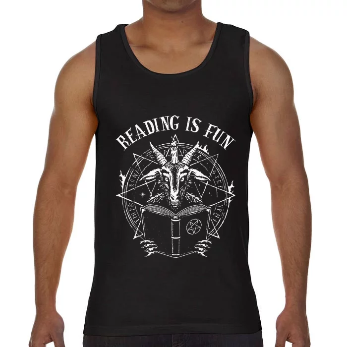 Reading Is Fun Baphomet Goat Comfort Colors® Tank Top