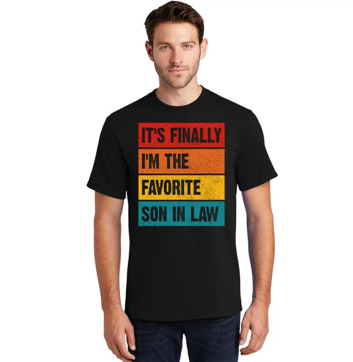 Retro Its Favorite Son In Law Funny Jokes Tall T-Shirt