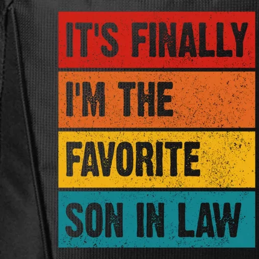 Retro Its Favorite Son In Law Funny Jokes City Backpack