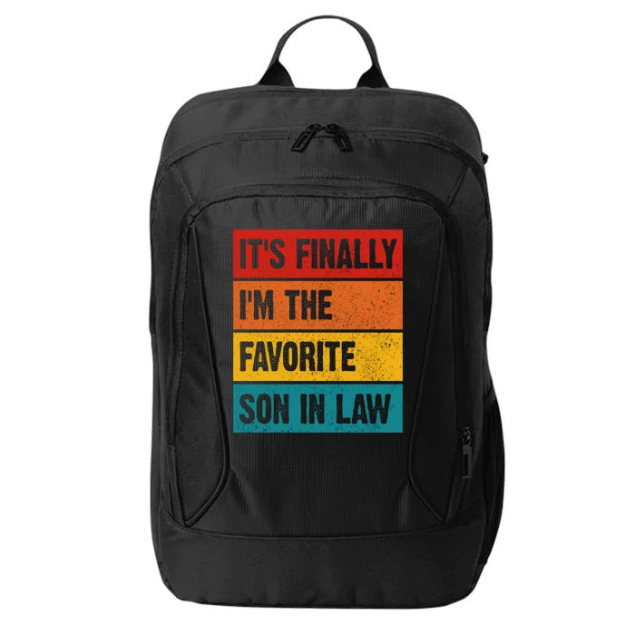 Retro Its Favorite Son In Law Funny Jokes City Backpack