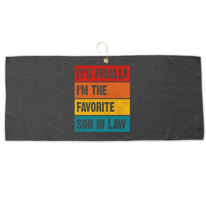 Retro Its Favorite Son In Law Funny Jokes Large Microfiber Waffle Golf Towel