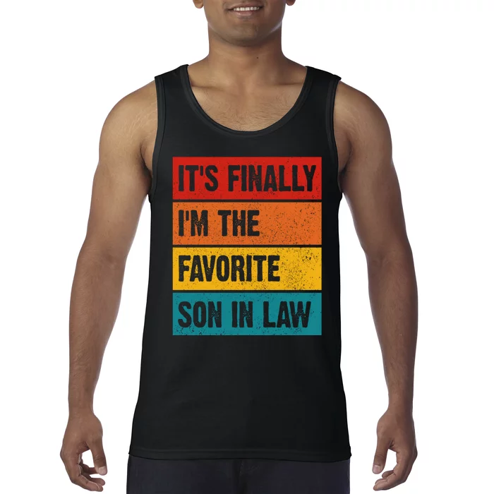 Retro Its Favorite Son In Law Funny Jokes Tank Top