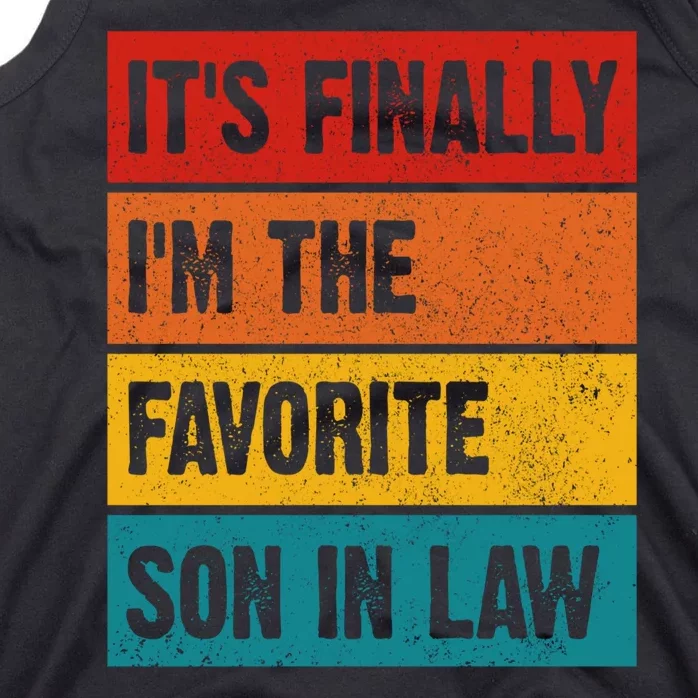 Retro Its Favorite Son In Law Funny Jokes Tank Top